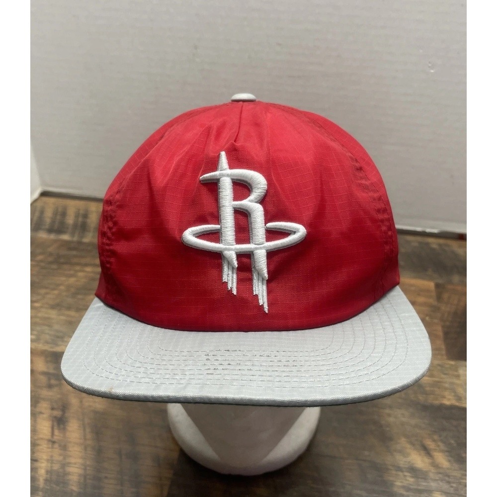 Houston Rockets Mitchell & Ness Cap Red Gray Adjustable Nylon Basketball Hat